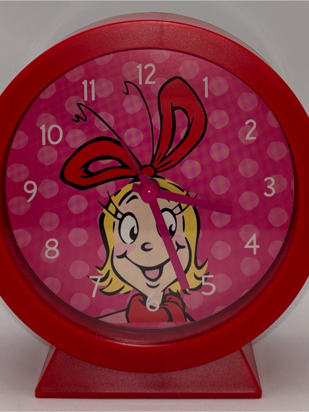 Dr Seuss The Grinch Cindy Lou Who Table Alarm Clock NWT 5”
